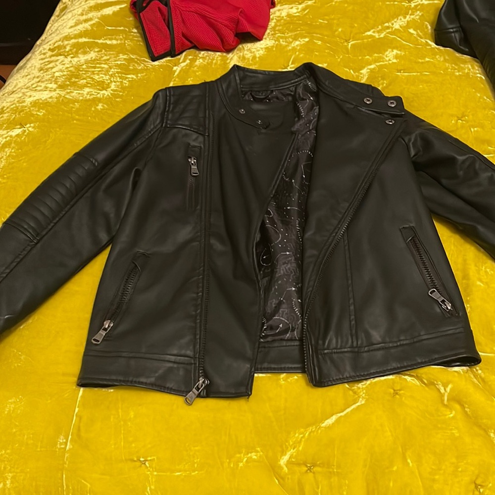 Kids non leather jacket biker style, all new with tags